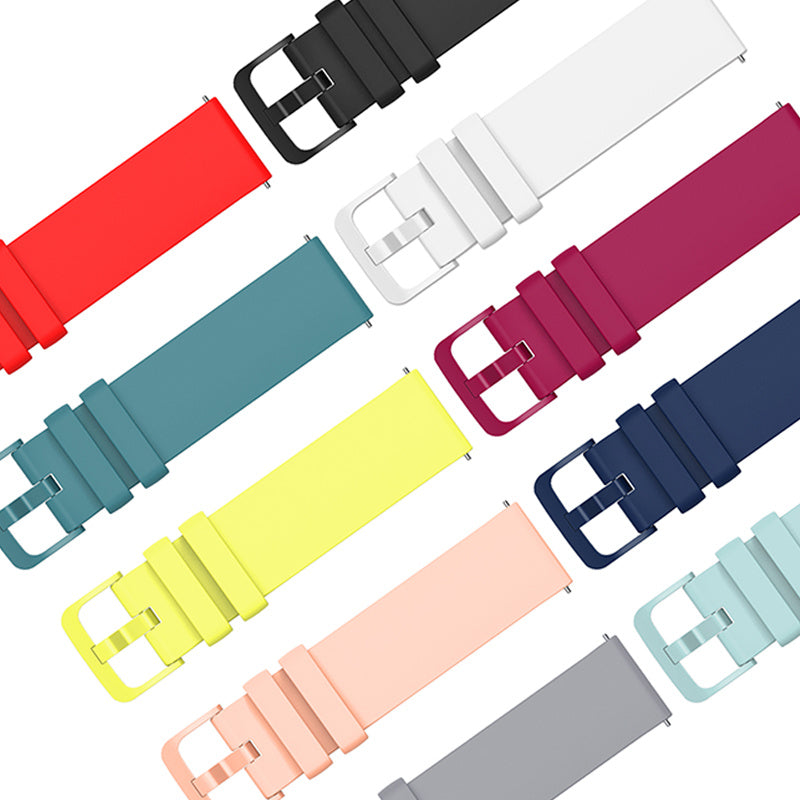 Universal 22mm Silicone Replacement Wrist Band Solid Color Adjustable Watch Strap with Same Color Buckle Universal 22mm Silicone Replacement Wrist Band Solid Color Adjustable Watch Strap with Same Color Buckle